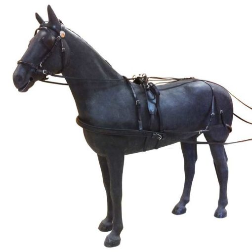 Leather Hitch With Breastplate For A HorseBrownCob