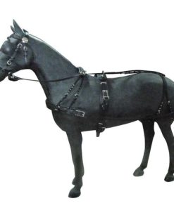 Κοτσαδόρος με στήθος για δύο άλογα νάιλον και δέρμα φουντουκιού γεμάτο