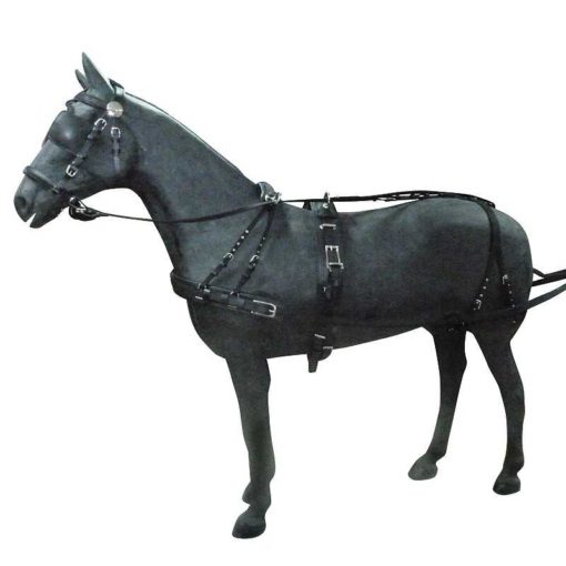 Κοτσαδόρος με στήθος για δύο άλογα νάιλον και δέρμα φουντουκιού γεμάτο