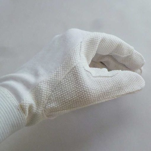Bombažne rokavice z ježki in gumijastimi konicami, bele XL