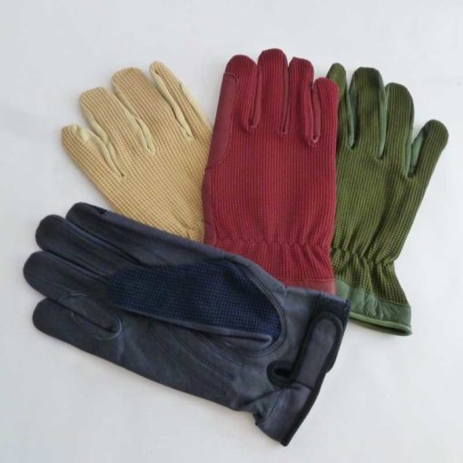 Бавовняні та шкіряні рукавички Темно-коричневі XL