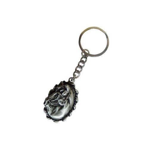 Oval Keychain With A Horse Head
