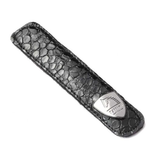 Austauschbares Armband mit KrokodillederdruckSchwarz